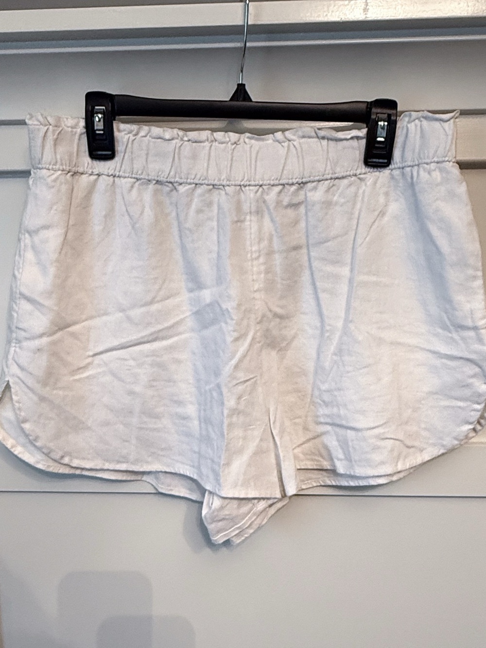Universal Thread Good Co White Linen Elastic-Waist Shorts